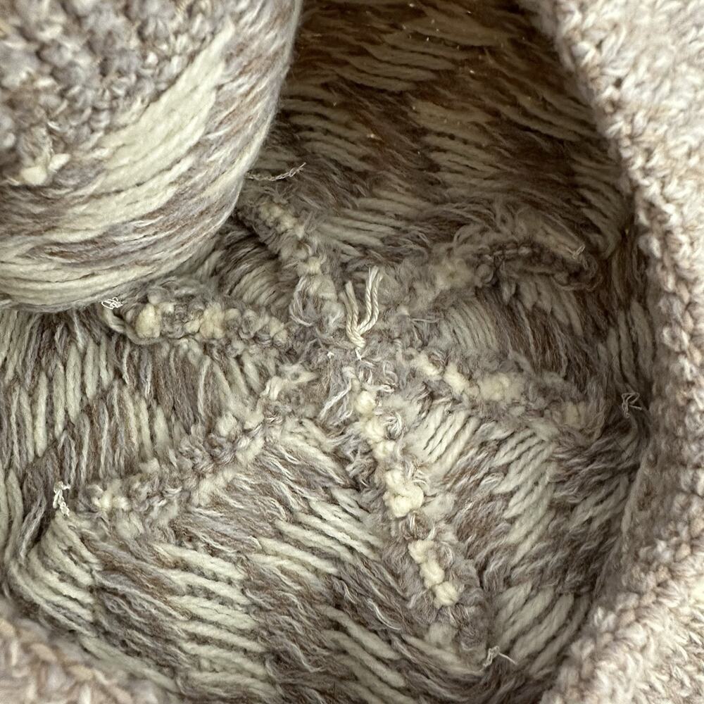 Zwicker Womens Vintage 80s Beret Hat Tam O'Shanter Gray Cream Knit Pompom - Picture 4 of 5